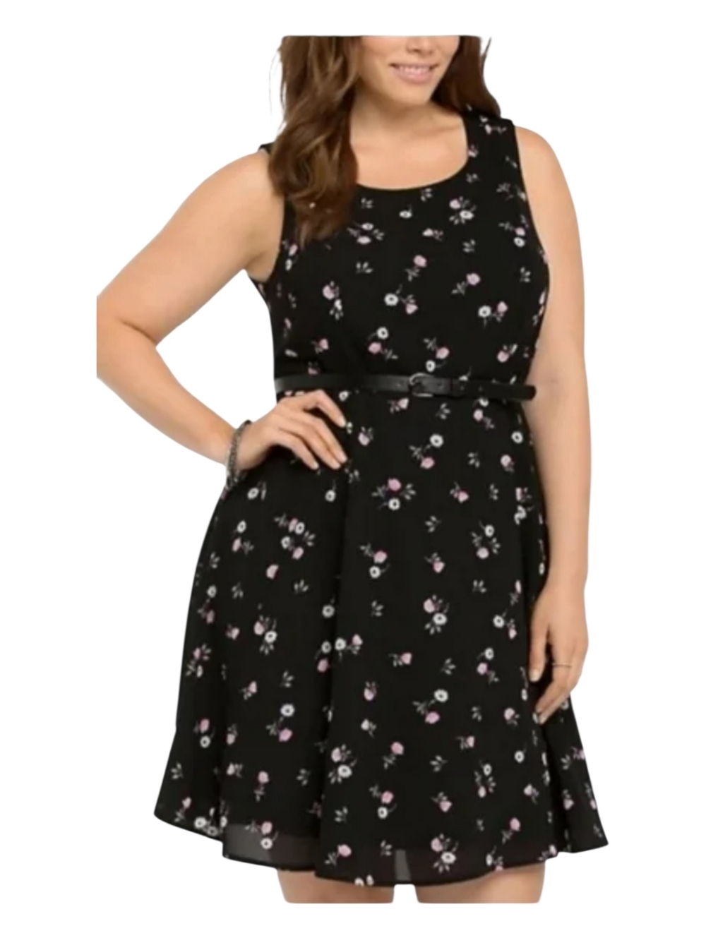 Torrid Floral Fit & Flare Mini Skater Dress 16 Fun Summer Vaction Fairy